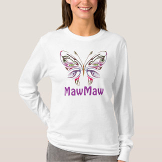 MawMaw - Gepersonaliseerde vlinder T-shirt