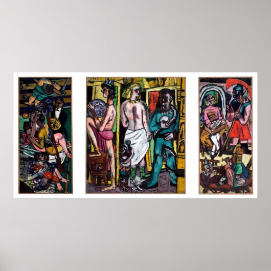 Max Beckmann - Die Akrobaten Poster (Voorkant)