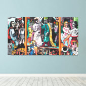 Max Beckmann - Die Schauspieler Canvas Afdruk (Insitu (Houten vloer))
