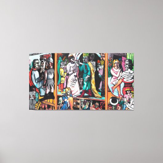 Max Beckmann - Die Schauspieler Canvas Afdruk (Voorkant)