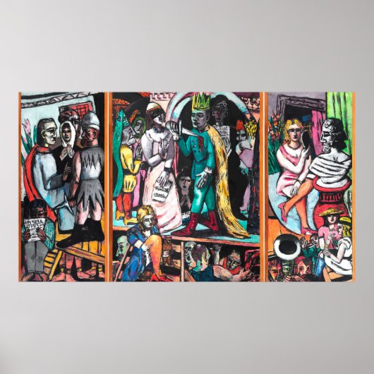 Max Beckmann - Die Schauspieler Poster (Voorkant)