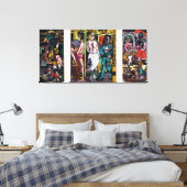 Max Beckmann - German Expressionism - The Acrobats Canvas Afdruk (Insitu (Slaapkamer))