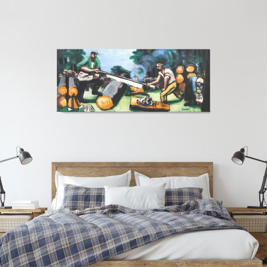 Max Beckmann - Sawyer in the forest Canvas Afdruk (Insitu (Slaapkamer))