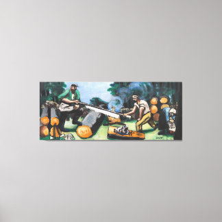 Max Beckmann - Sawyer in the forest Canvas Afdruk