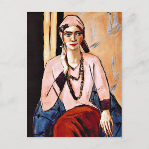 Max Beckmann schilderij, Quappi in Roze Briefkaart