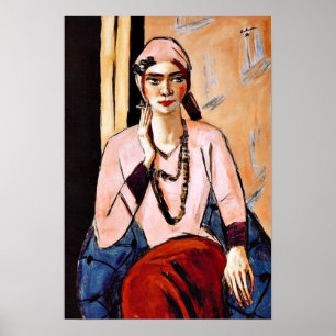 Max Beckmann schilderij, Quappi in Roze Poster