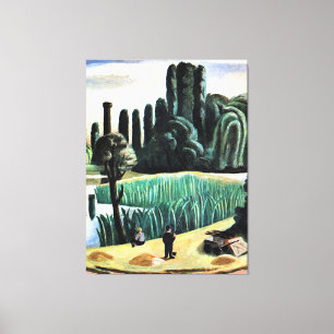 Max Beckmann - Seascape met Poplars  Canvas Afdruk