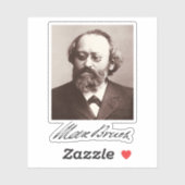 Max Bruch - handtekening Sticker (Vel)