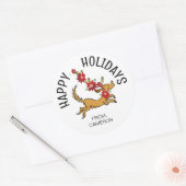 Max Christmas Poinsettia | Étiquette cadeau de Noë (Enveloppe)