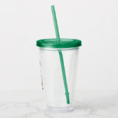 Max de hond met kerstmuts acryl drinkbeker (Links)