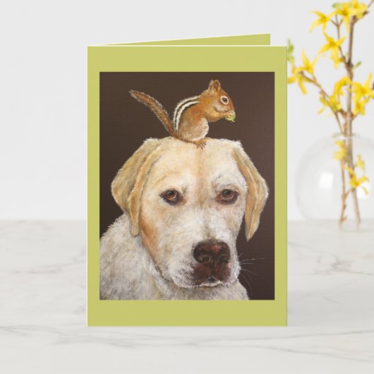 Max en de heer Chipmunk kaart (Gele Bloem)