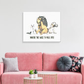Max en Wilde Dingen spelen Canvas Afdruk (Insitu (Woonkamer))
