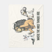 Max en Wilde Dingen spelen Fleece Deken (Voorkant)