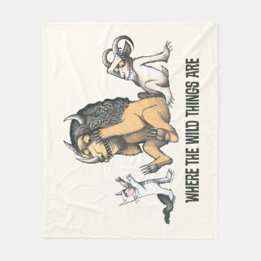 Max en Wilde Dingen spelen Fleece Deken (Voorkant)