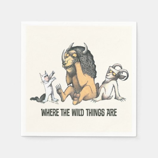 Max en Wilde Dingen spelen Servet (Voorkant)