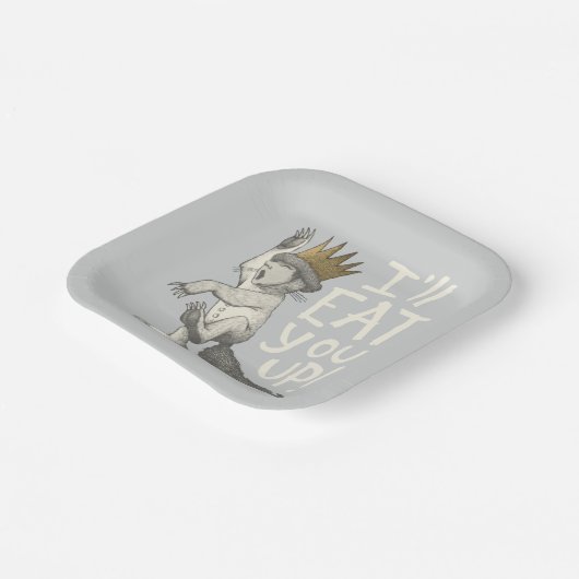 Max | Ik eet je wel op! Papieren Bordje (Gebogen)