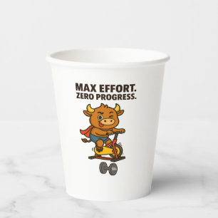 Max Inspanning. Zero Progress – Bullio’s Gym-serie Papieren Bekers