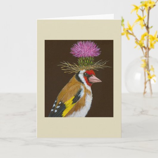 Max la carte goldfinch européenne (Fleur jaune)