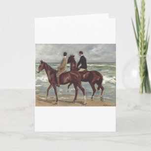 Max Liebermann: Twee ruiters op het strand Kunst Kaart