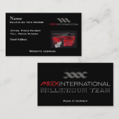 Max Millennium Team Visitekaartje (Voorkant / Achterkant)