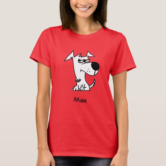 Max. roze rood van de Dog T-Shirt (Voorkant)