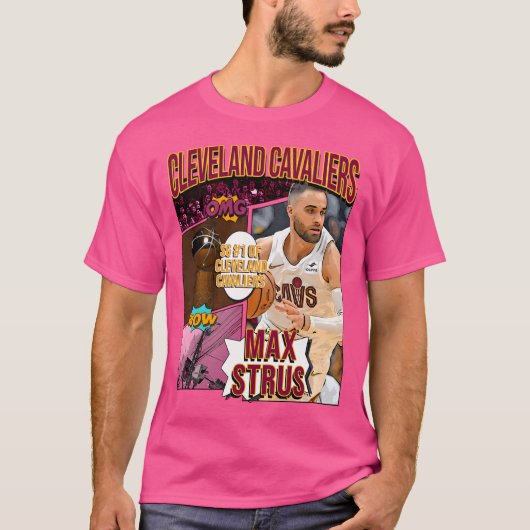 Max Strus Basketball Art Cavaliers 1 T-shirt (Voorkant)