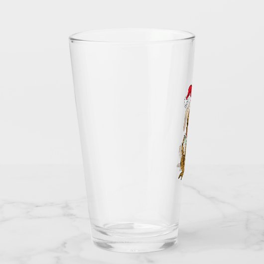 Max the Dog in Santa Hat Glas (Rechts)