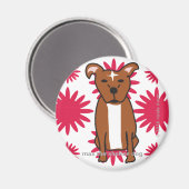 Max | Tropische rode ronde magneet (Voorkant / Achterkant)