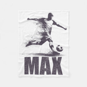 Max Voetbaljongens Gepersonaliseerde Voornaam Max Fleece Deken