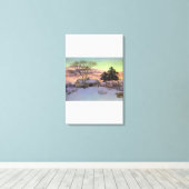 Maxfield Parrish - Afterglow Canvas Afdruk (Insitu (Houten vloer))
