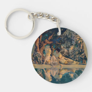 Maxfield Parrish De tuin van Allah 1918 Fijne Kuns Sleutelhanger