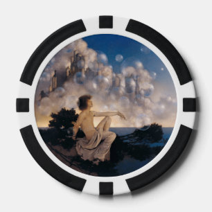 Maxfield Parrish Lucht Kastelen 1904 Vintage Fanta Poker Chips