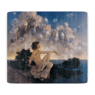 Maxfield Parrish Luchtkastelen 1904 Vintage Fantas Snijplank