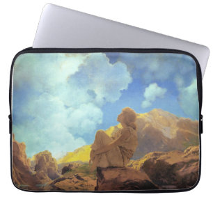Maxfield Parrish Ochtend 1922 Wolk Blauw Kunstschi Laptop Sleeve