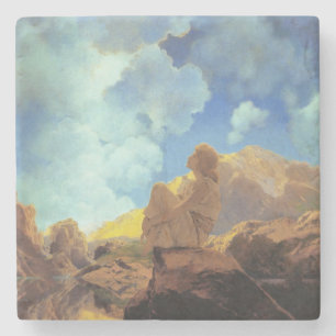 Maxfield Parrish Ochtend 1922 Wolk Blauw Kunstschi Stenen Onderzetter