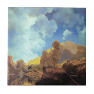 Maxfield Parrish Ochtend 1922 Wolk Blauw Kunstschi Tegeltje