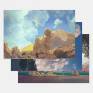 Maxfield Parrish Ochtend 1922 Wolkenblauw Kunstsch Inpakpapier Vel