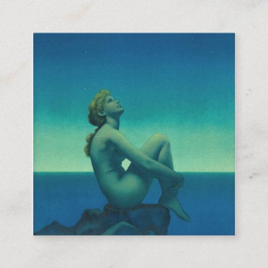 Maxfield Parrish Stars Vierkante Visitekaartje (Voorkant)