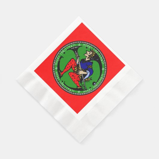 Maxfield Parrish-y Christmas Elf Servet (Hoek)