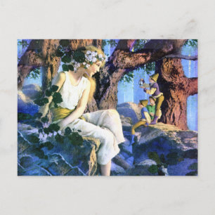 Maxfield Parrish's Fair Princess en de Gnomes Briefkaart