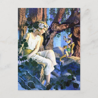 Maxfield Parrish's Fair Princess en de Gnomes Briefkaart