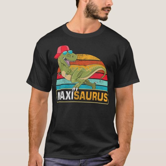 Maxi Saurus Dinosaur Boy Maximilian Name Nickname  T-shirt (Voorkant)