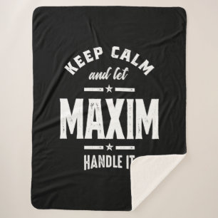 Maxim Persoonlijke naam Birthday Sherpa Deken