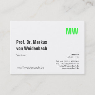 Maximal Elegant grün Visitekaartje