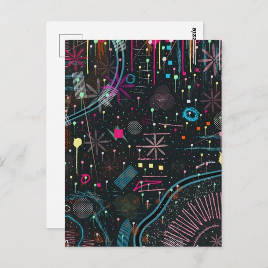 Maximalist Abstract Expression  Briefkaart (Voorkant / Achterkant)