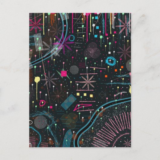 Maximalist Abstract Expression  Briefkaart (Voorkant)