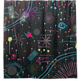 Maximalist Abstract Expression Douchegordijn