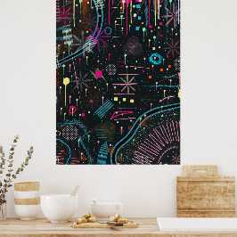 Maximalist Abstract Expression Poster