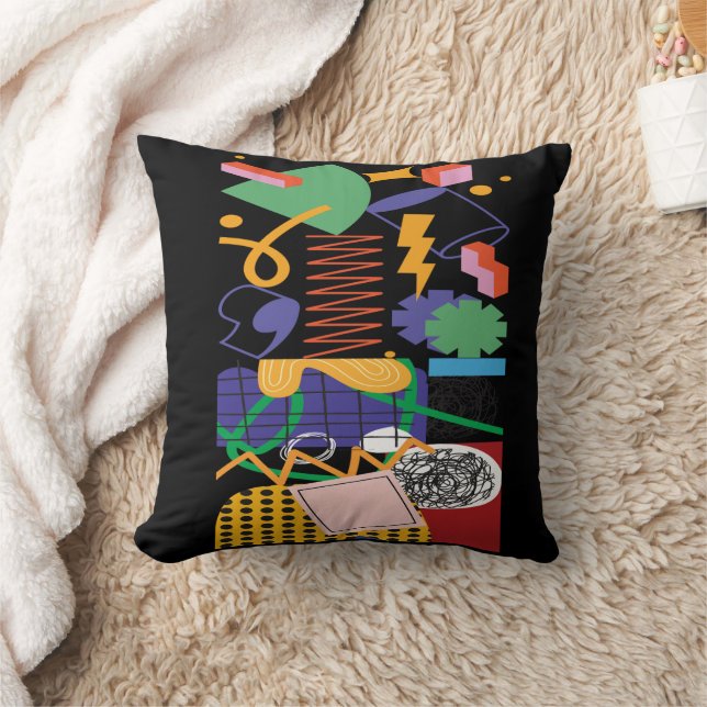 Maximalist Art Inspired Design Kussen (Deken)