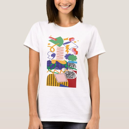 Maximalist Art Inspired Design T-shirt (Voorkant)
